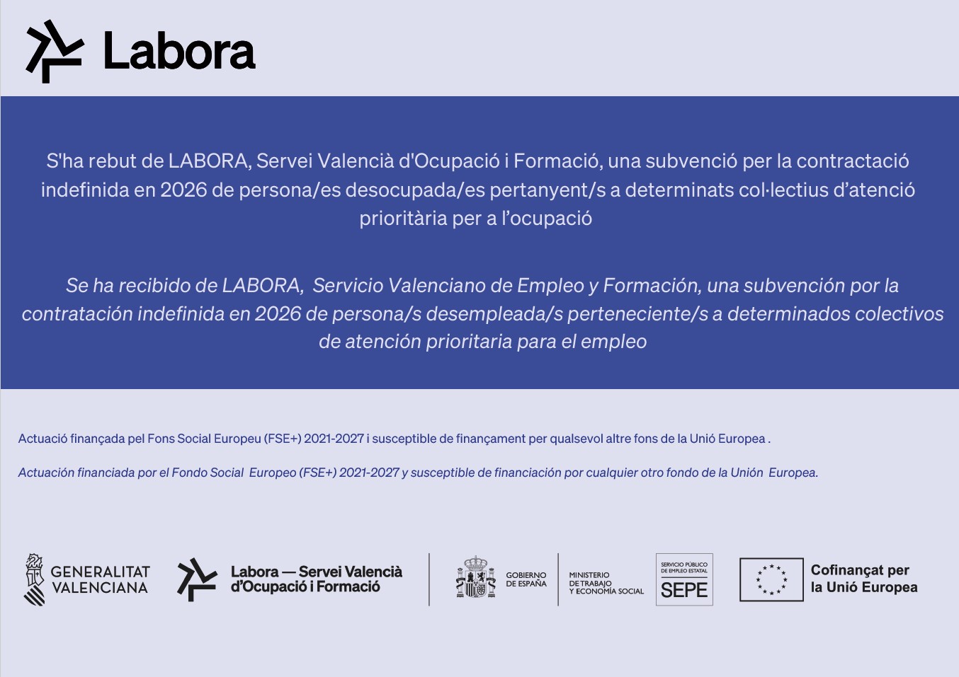 Labora subvencion